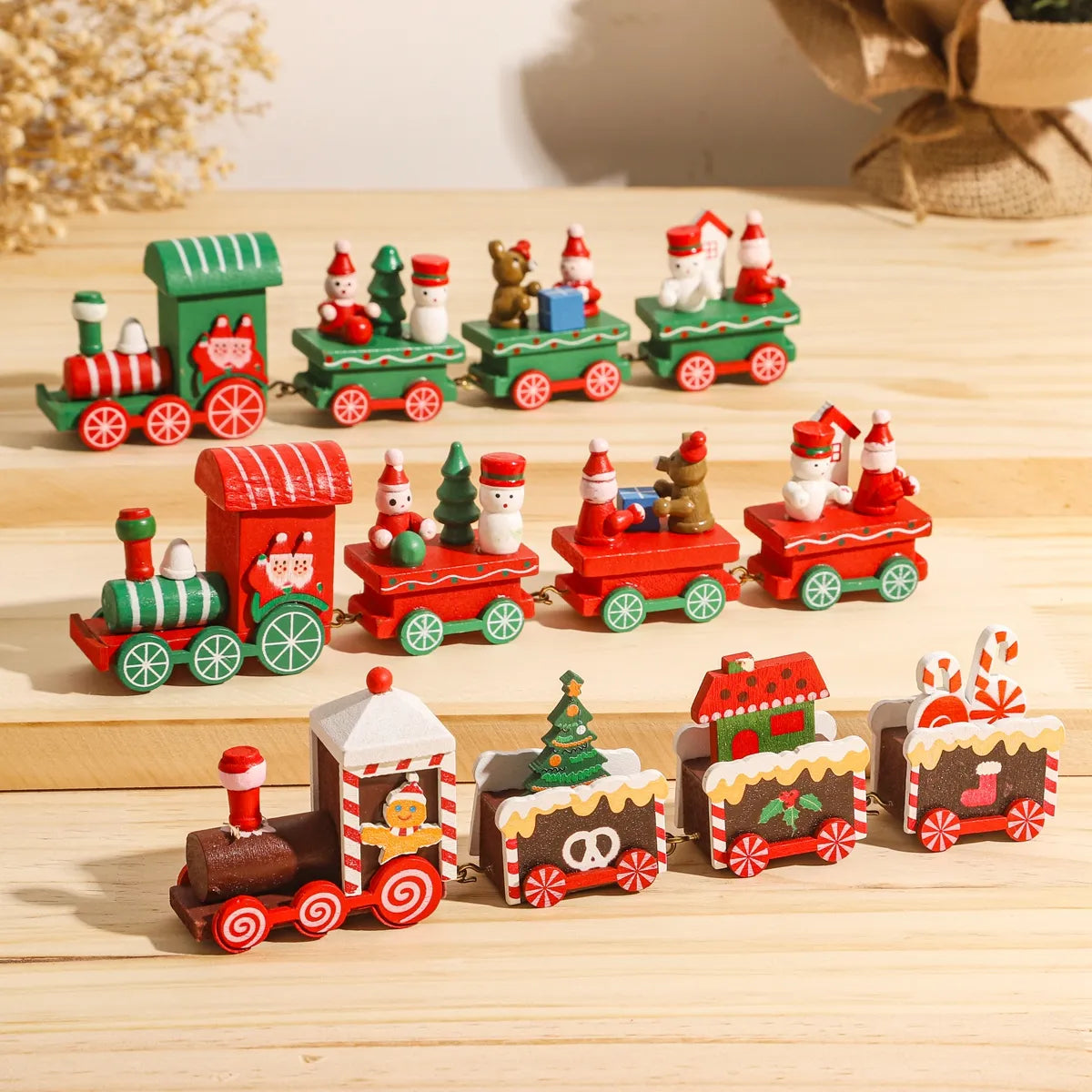 Merry Christmas Train Decorations
Wooden Trains to enhance your Christmas Decor
