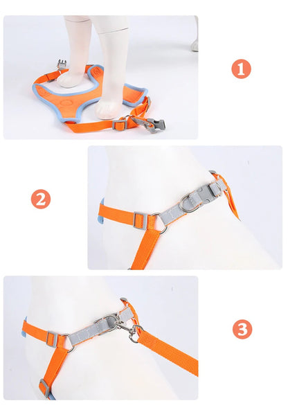 No Pull Dog Harness Vest Strap
 Adjustable Reflective Breathable Harness for Dogs Puppy and Cats