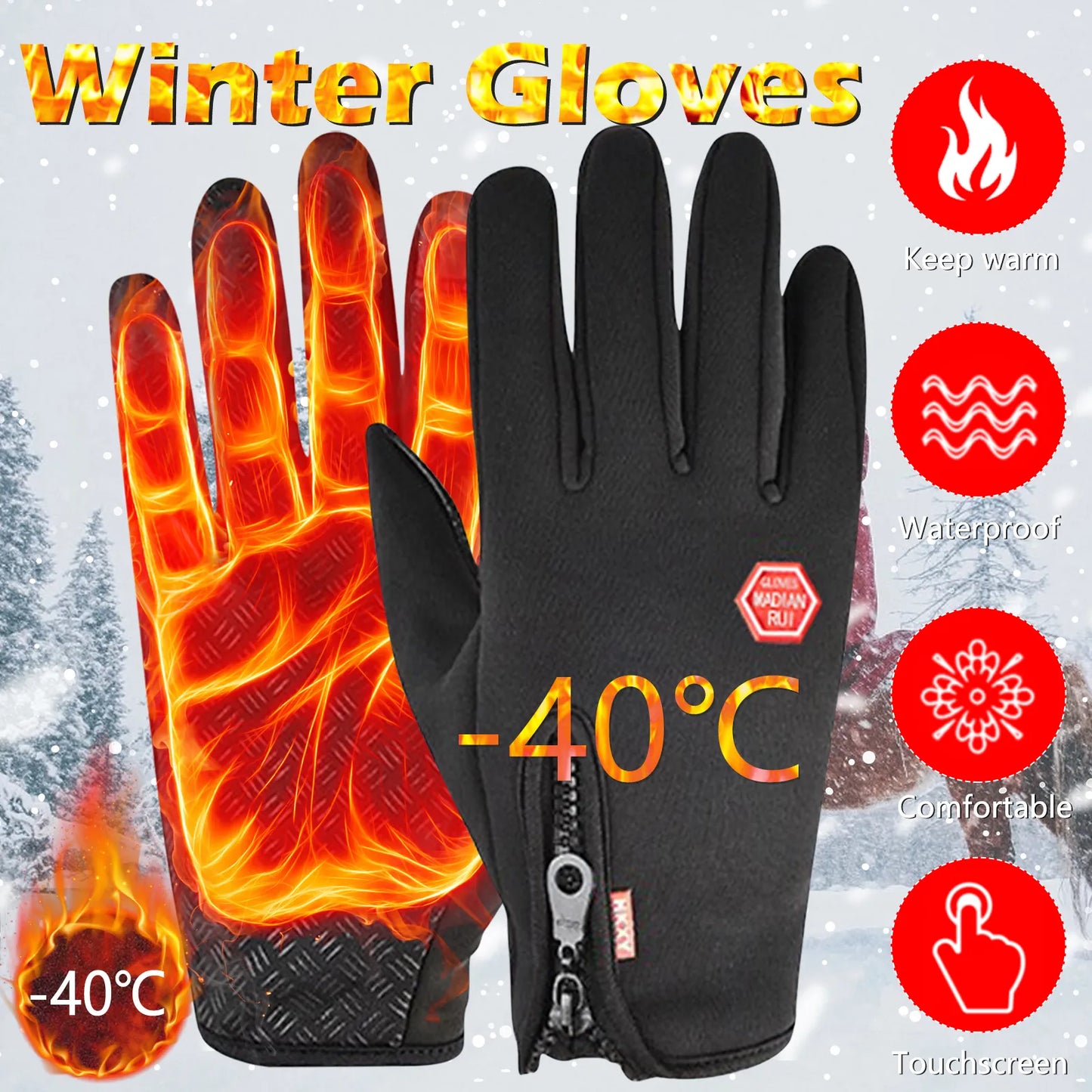 Tactical Winter Gloves for Men and Women