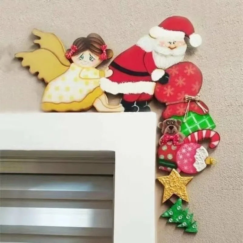 Christmas Wooden  Door Frame Decorations 
Santa, Angel and Elk