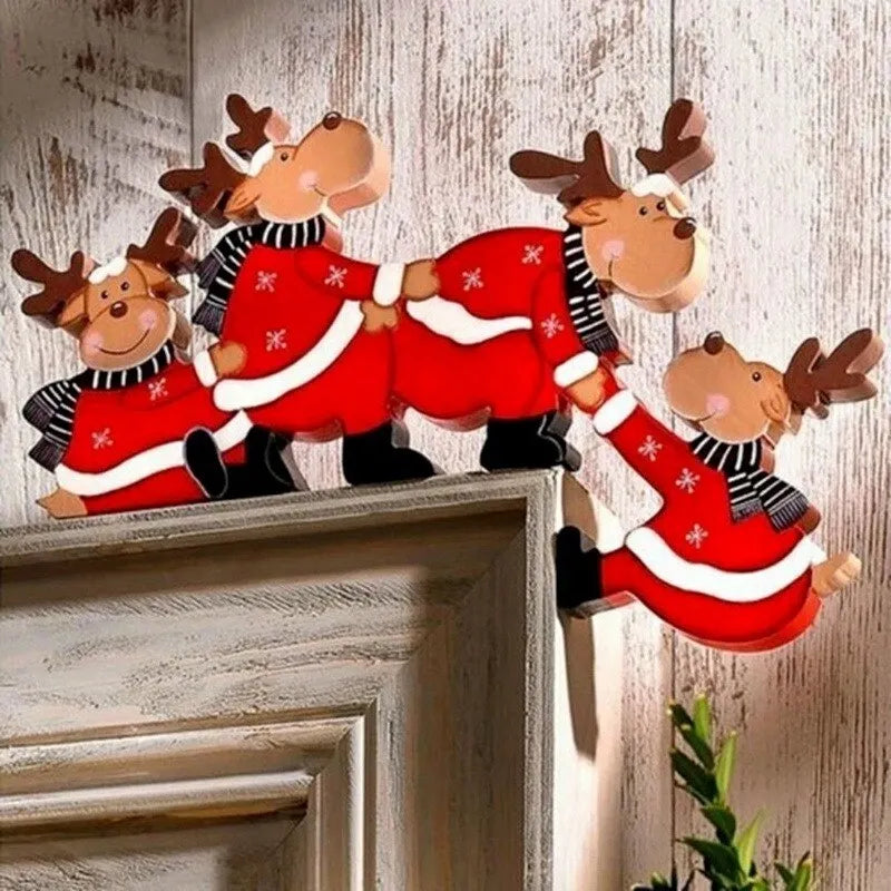 Christmas Wooden  Door Frame Decorations 
Santa, Angel and Elk