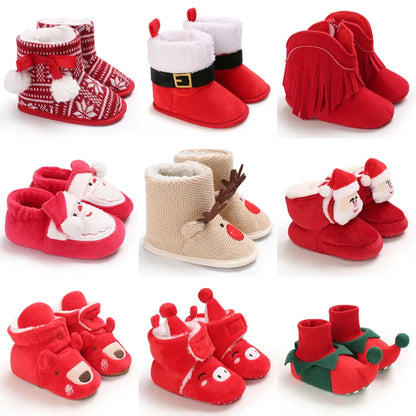 Christmas Baby Booties