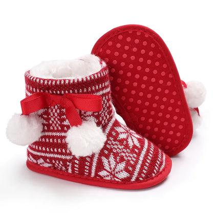 Christmas Baby Booties