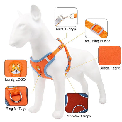 No Pull Dog Harness Vest Strap
 Adjustable Reflective Breathable Harness for Dogs Puppy and Cats