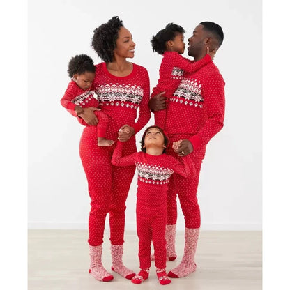 Christmas Family Pajamas Set 
Mother Father Kids Matching Outfits