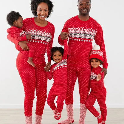 Christmas Family Pajamas Set 
Mother Father Kids Matching Outfits