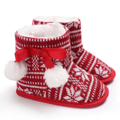 Christmas Baby Booties