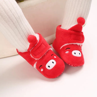 Christmas Baby Booties