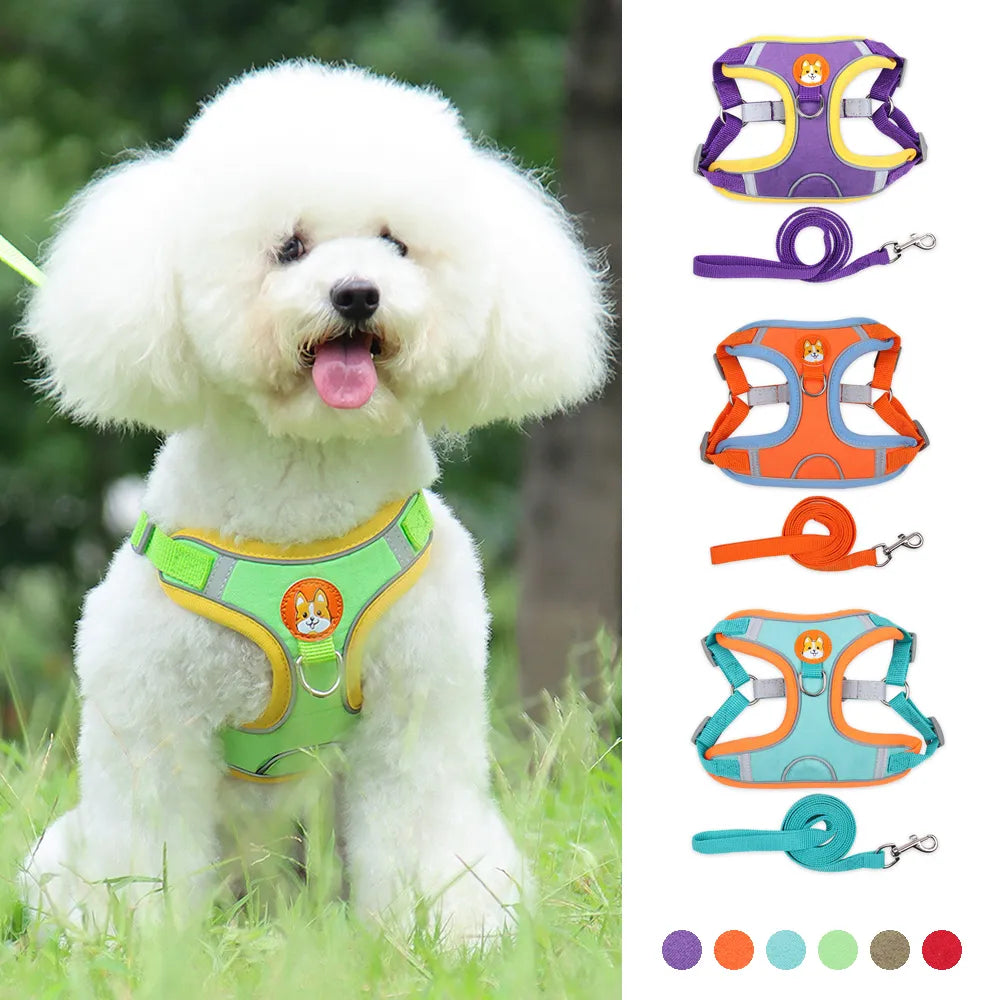 No Pull Dog Harness Vest Strap
 Adjustable Reflective Breathable Harness for Dogs Puppy and Cats